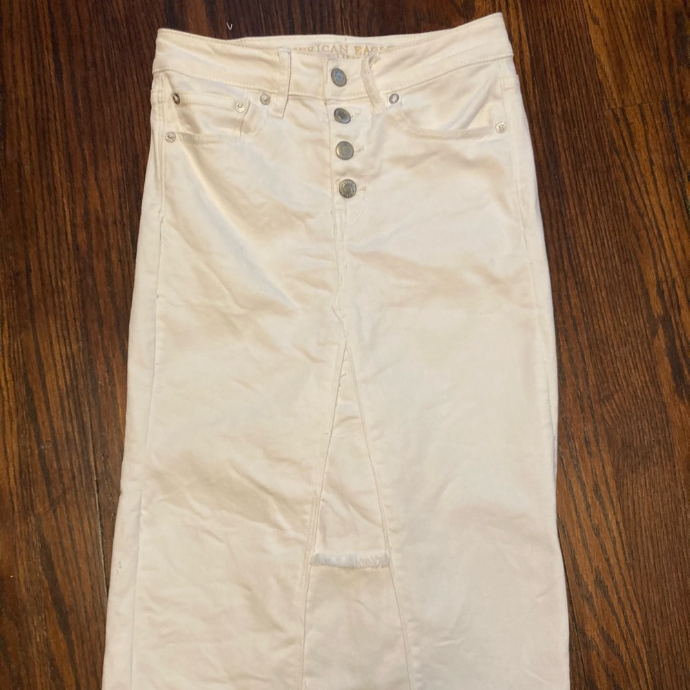 Juniors White Denim Skirt Size 2